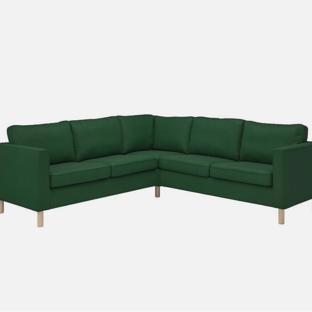 IKEA Parup Vessle Green Sectional Sofa Cover